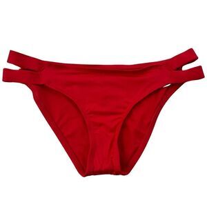 Mossimo Bikini Red Pepper Strappy Hipster Bottom Junior Size Medium NWT